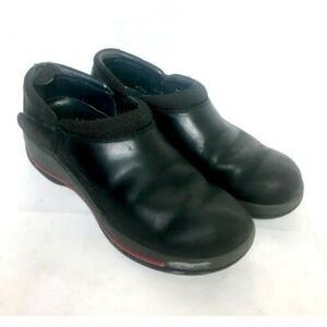 Dansko Black Leather Professional Clogs Work Nurse Shoes Size 10.5 EU 41
